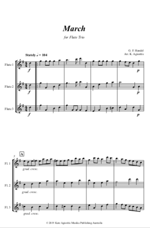 March (Handel) – for Flute Trio