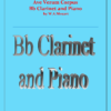 Ave Verum Corpus Bb Clarinet and Piano Cover Page. converted