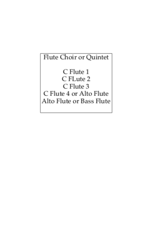 The Skye Boat Song – for Flute Choir