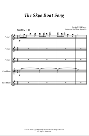 The Skye Boat Song – for Flute Choir