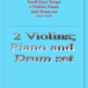 Verdi Goes Tango 2 Violins Piano and Drum Set Cover Page. converted