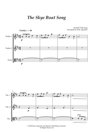 The Skye Boat Song – String Trio (Violin/Viola)