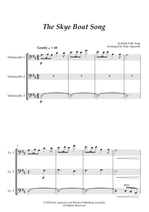 The Skye Boat Song – Cello Trio