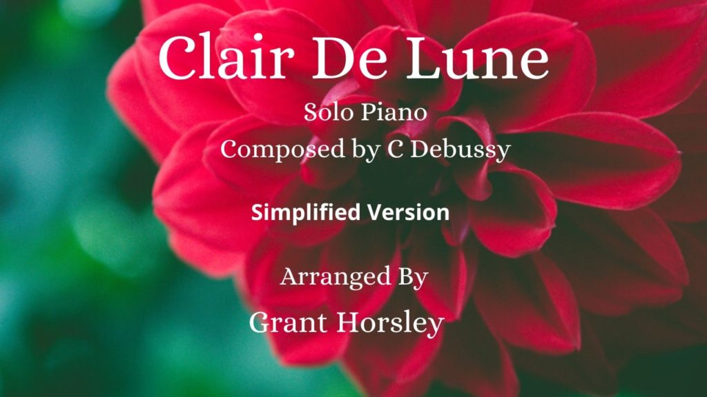 Clair De Lune- Debussy Piano Solo -Simplified Version - Sheet Music