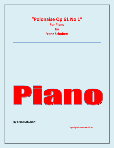 Polonaise Franz Schubert Piano Cover Page. converted e1594201812495