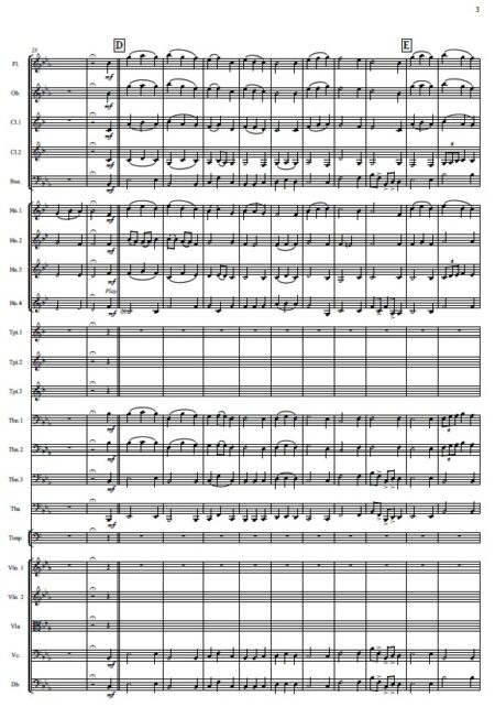 278 The Day Thou Gavest Lord Is Ended Horn Quartet with Orchestra SAMPLE page 03