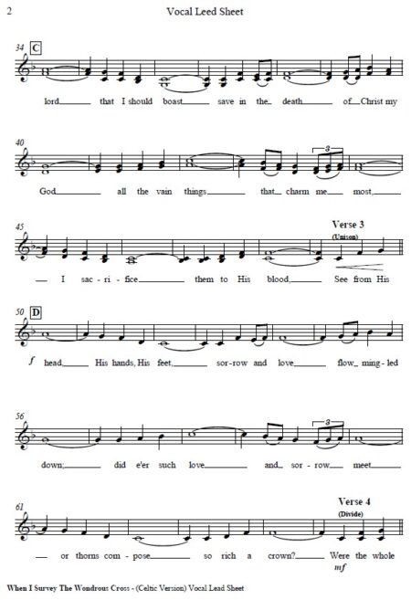043 When I Survey The Wondrous Cross Celtic Version Vocal and Piano SAMPLE page 05