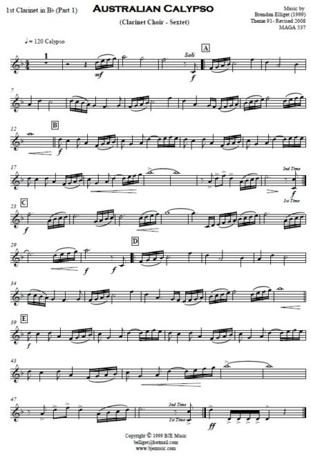 336 Australian Calypso Clarinet Choir SAMPLE page 04