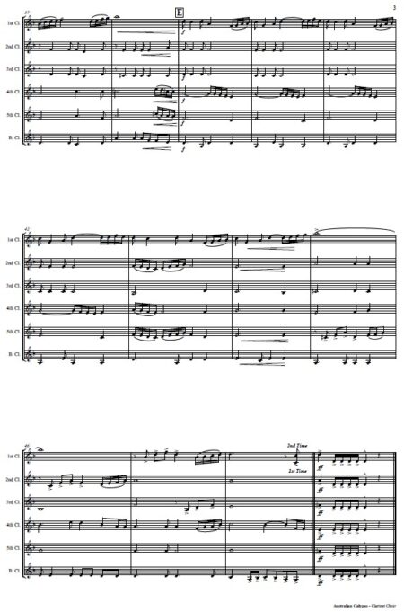 336 Australian Calypso Clarinet Choir SAMPLE page 03