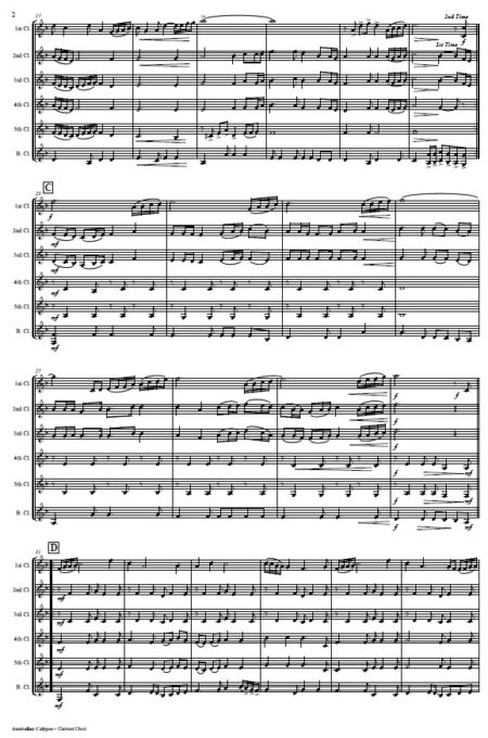 336 Australian Calypso Clarinet Choir SAMPLE page 02