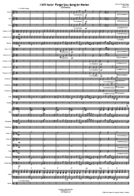 475 I Will Never Forget You Song for Marian Orchestra SAMPLE page 01