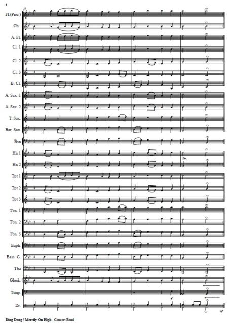 271 Dong Dong Merrily On High Concert Band SAMPLE page 06