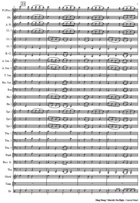 271 Dong Dong Merrily On High Concert Band SAMPLE page 05