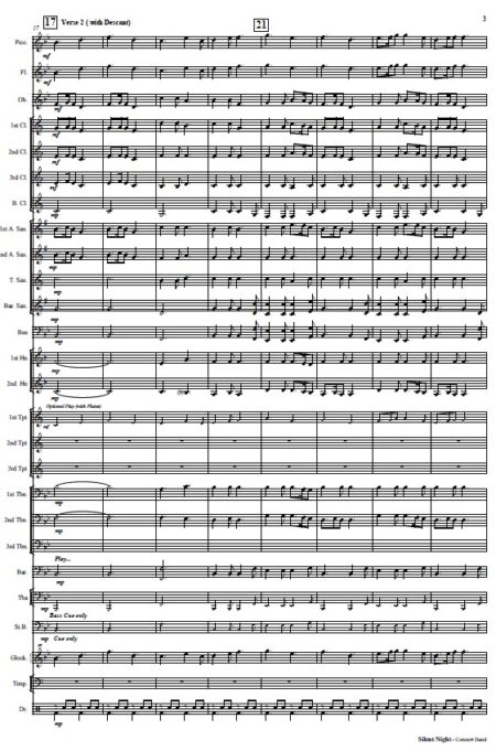 142 Silent Night Concert Band SAMPLE page 03