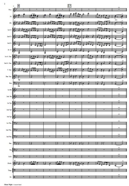 142 Silent Night Concert Band SAMPLE page 02
