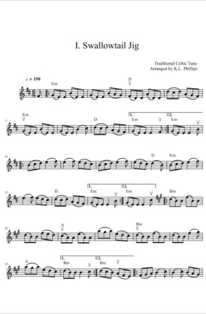 Five Celtic Tunes – Violin Solo with Piano Accompaniment