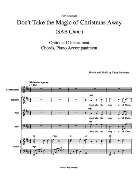 SAB Choir Dont Take the Magic of Christmas Away copy dragged pdf