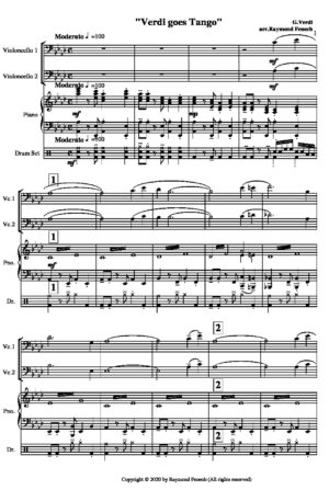 Verdi Goes Tango – 2 Cellos, Piano and Drum Set