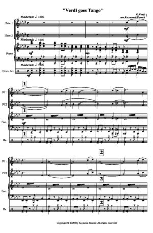 Verdi Goes Tango – 2 Flutes, Piano and Drum Set