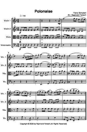 Polonaise – F.Schubert – String Quartet