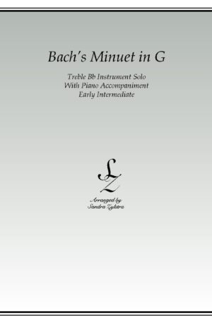 Bach’s Minuet In G -Treble Bb Instrument Solo