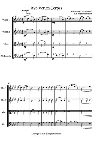 Ave Verum Corpus – Mozart – String Quartet