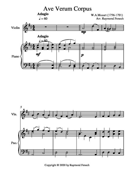 1.Ave Verum Corpus Violin and Piano pdf