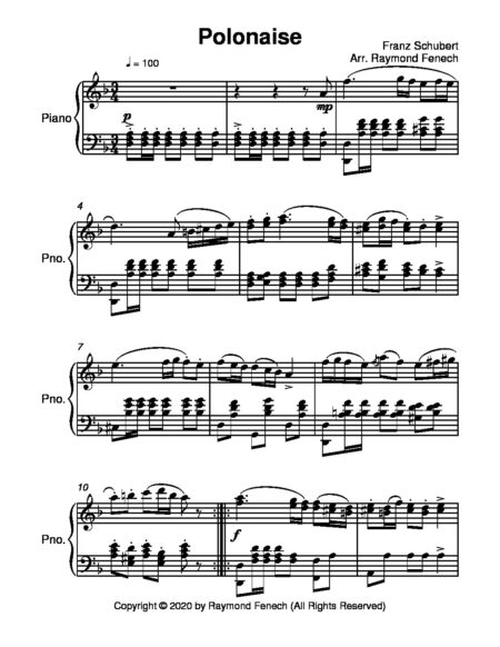 Polonaise Piano only pdf