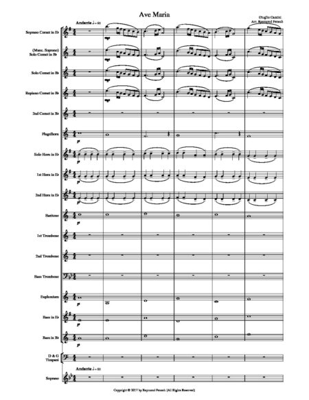 Ave Maria Score brass band SCORE pdf
