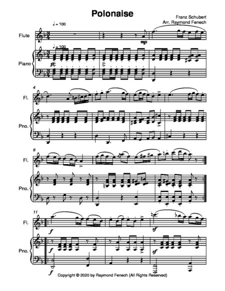 1. Polonaise F. Schubert Solo Flute and Piano pdf