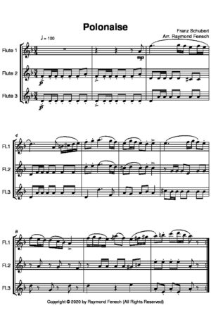 Polonaise – F.Schubert – For 3 Flutes