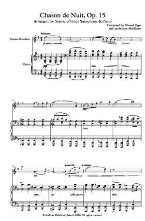 Ten Romantic Solos for Soprano/Tenor Saxophone & Piano