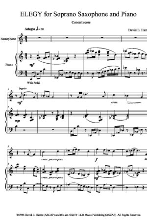 Elegy for Soprano Saxophone and Piano