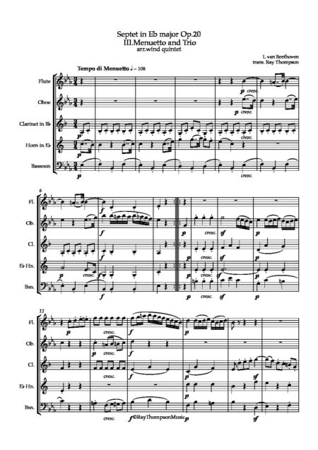 menuetto and trio w5 Full Score pdf