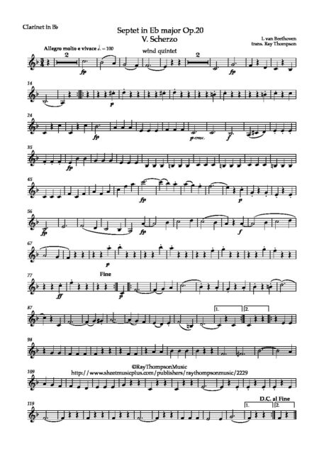 Scherzo Clarinet in Bb pdf