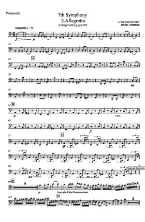 Beethoven: Symphony No.7 Op.92 II.Allegretto – string quartet