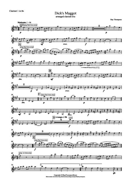 Dicks Maggot cl 3 Clarinet 1 in Bb pdf