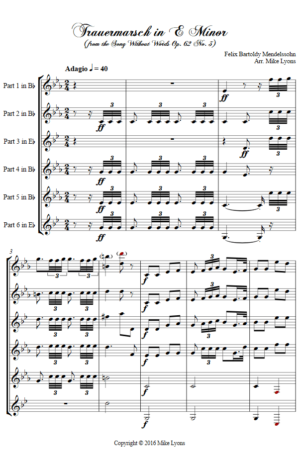 Mendelssohn – Trauermarsch Op. 62 (Flexible Sextet)