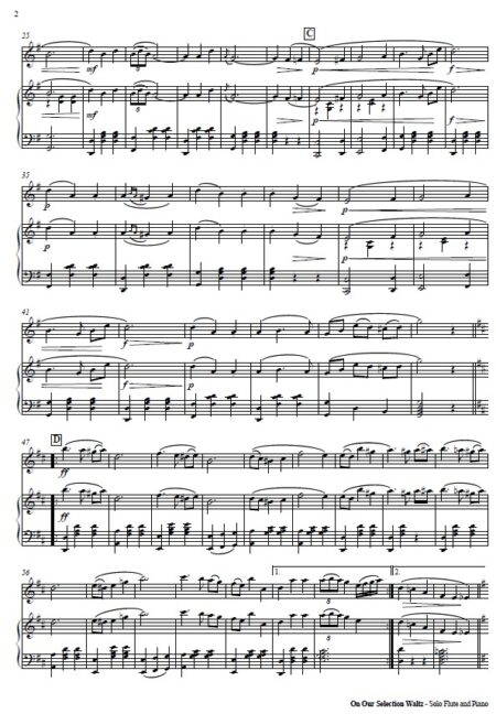 387 On Our Selection Solo Flute and Piano SAMPLE page 02 1