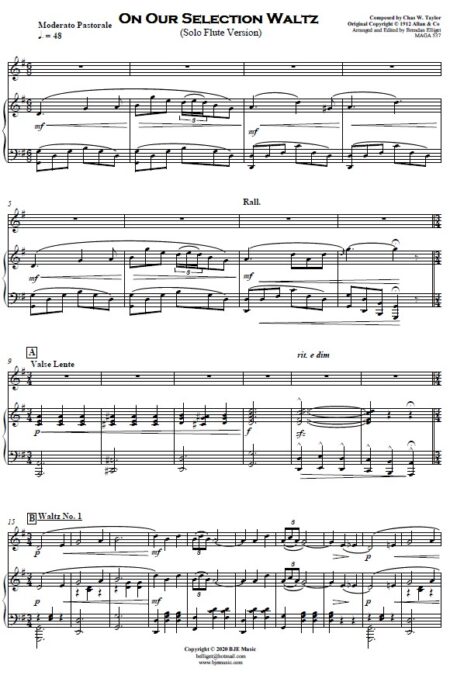 387 On Our Selection Solo Flute and Piano SAMPLE page 01