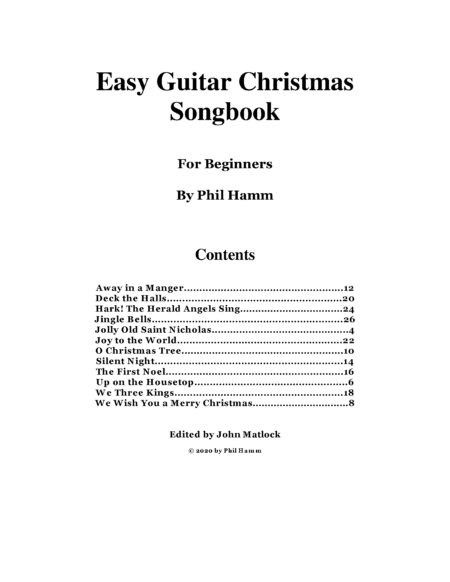 75 contents Easy Guitar Christmas