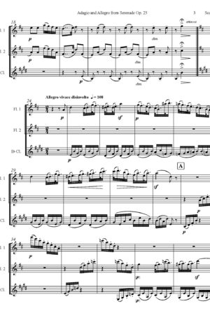 Beethoven Adagio and Allegro from Serenade Op. 25 – 2 Flutes and Clarinet