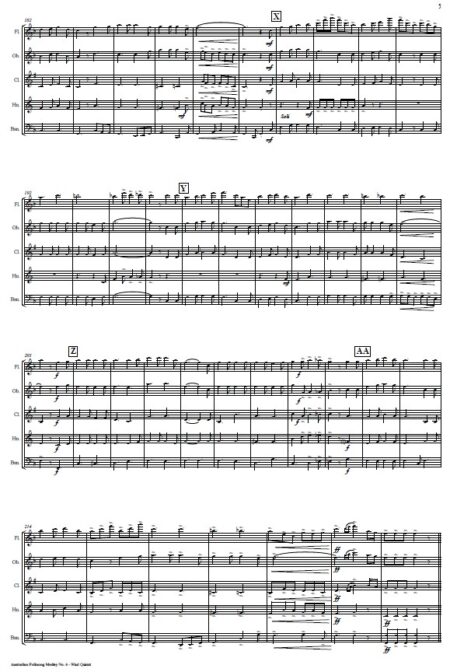384 Australian Folksong Medley No 6 Wind Quintet SAMPLE page 05