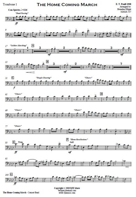 275 The Home Coming March Concert Band SAMPLE page 05