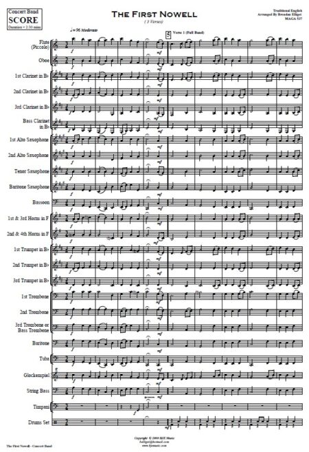 014 v3 The First Nowell Concert Band 2020 SAMPLE page 01