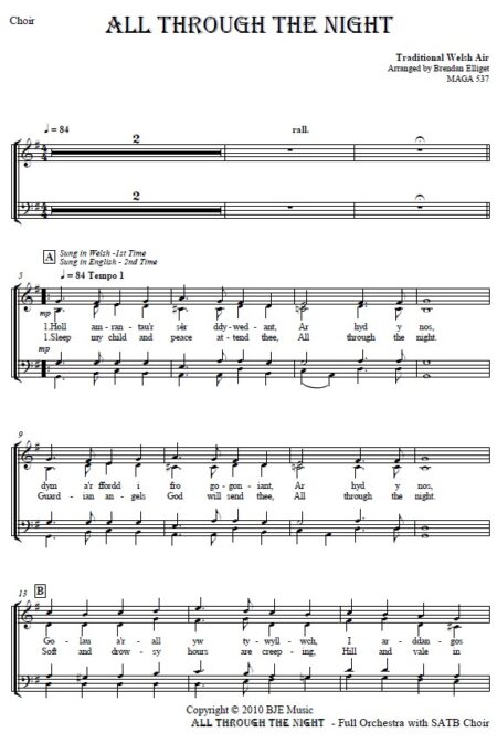 021 All Through the Night Orchestra SATB Choir SAMPLE page 07