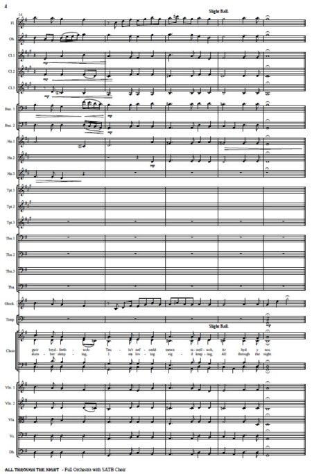 021 All Through the Night Orchestra SATB Choir SAMPLE page 04