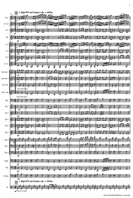 355 Jolly Old Saint Nicholas Concert Band SAMPLE page 03