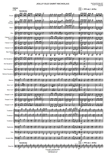 355 Jolly Old Saint Nicholas Concert Band SAMPLE page 01
