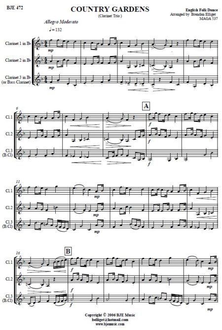 472 Country Gardens Clarinet Trio SAMPLE page 01